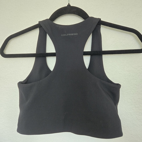 Girlfriend Collective Black Paloma Racerback Sports Bra S | [Stretch Cropped - Picture 5 of 5